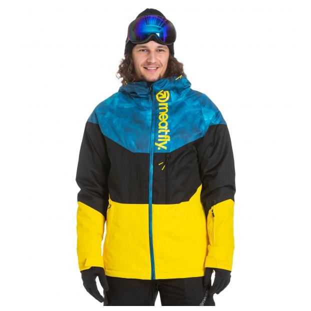 Сноубордическая куртка MEATFLY «HOAX» - Аритикул HOAX-Super Lemon/Black/Mountain Blue-XL - Фото 1